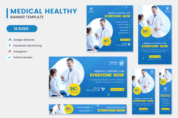Medical Healthy Care Banner Template