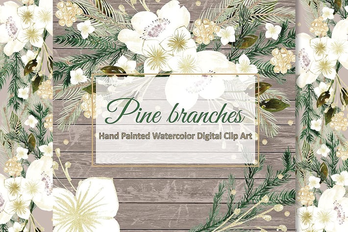 Pine branches design