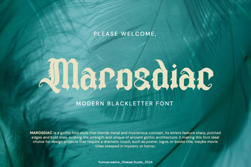 Marosdiac - Modern Blackletter Font