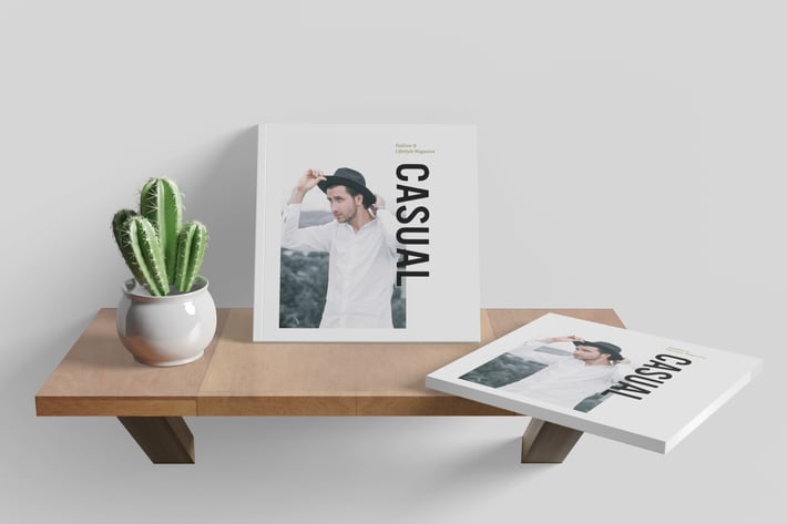 Square Magazine Mockup V2