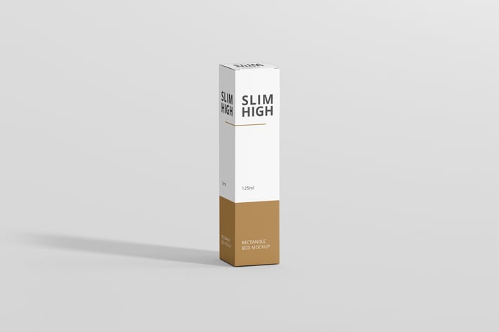 Box Mockup - Slim High Rectangle