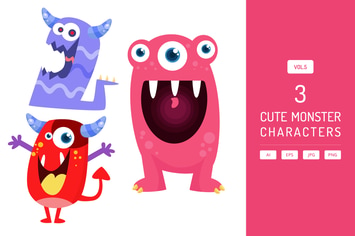 Cute Monster Characters Vol.5