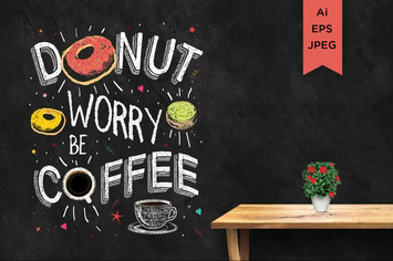 donut worry be coffee