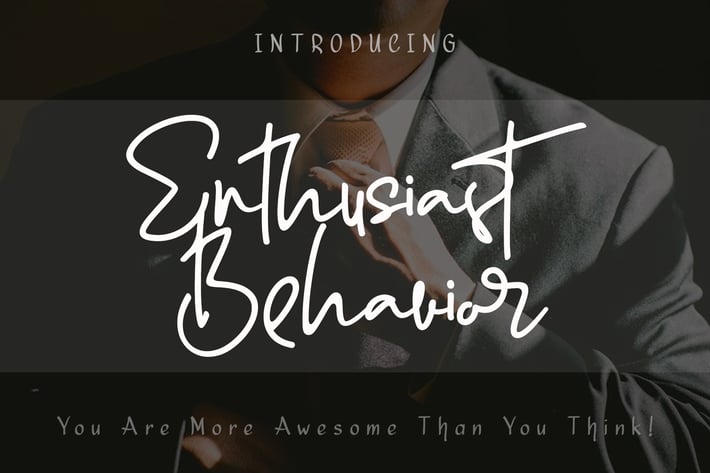 Enthusiast Behavior - Stylish Signature Font