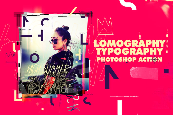 Lomography Typography Poster Photoshop Action