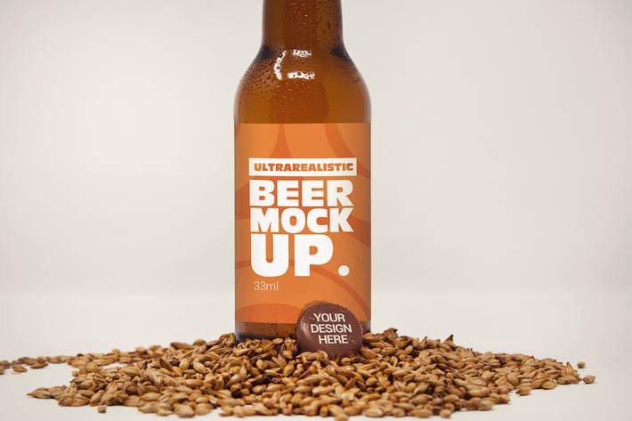 Label & Cap Malt Mockup