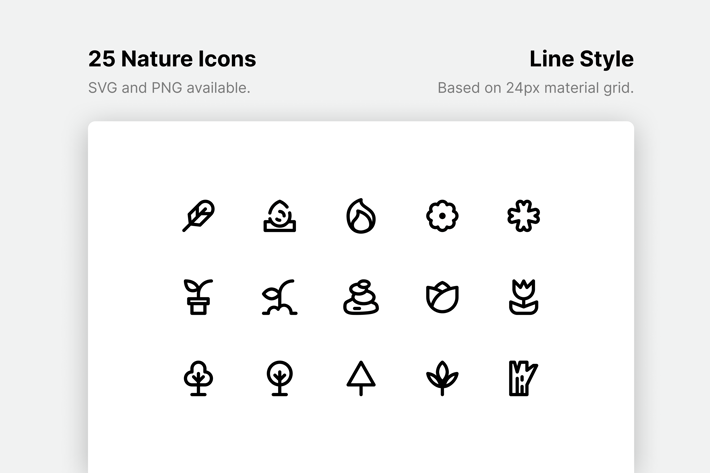 Nature Line Icons