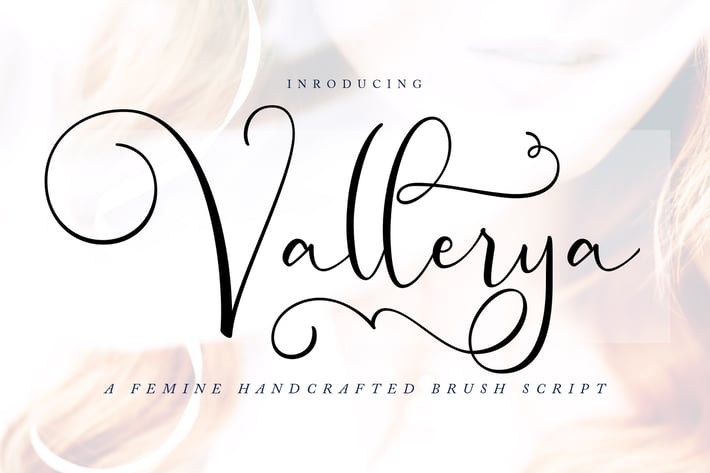 Vallerya | Handcrafted Brush Script Font