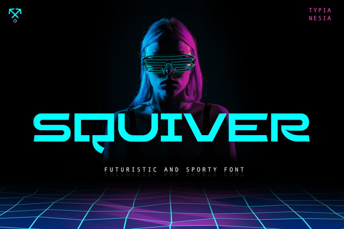Squiver - Futuristic and Sporty Sans