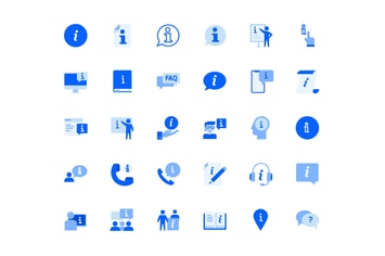 Info and Support Icons Set 