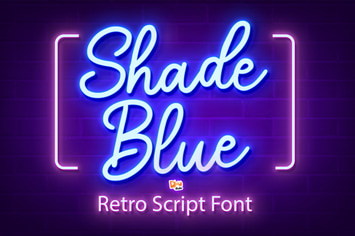 Shade Blue - Retro Script Font