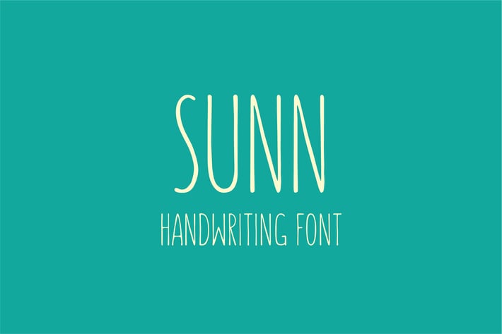 SUNN - Handwriting Font