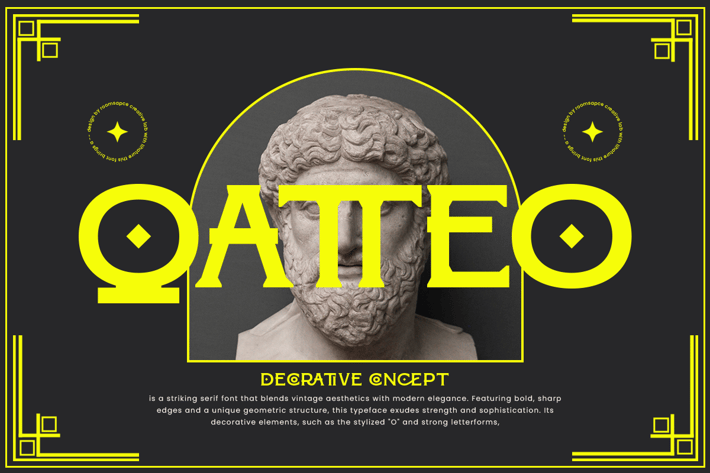 Qatteo - Serif Typeface That Blends Retro & Modern