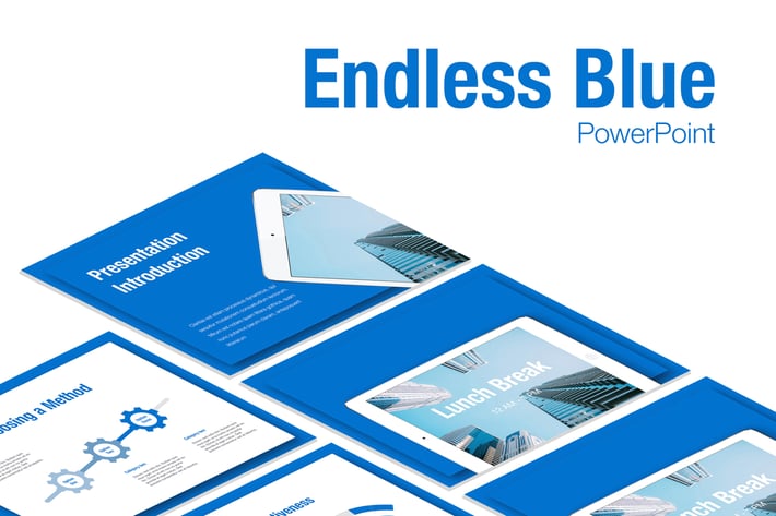 Endless Blue PowerPoint Template
