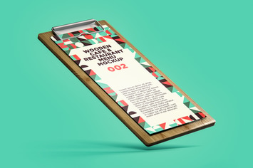 Wooden Cafe & Restaurant Menu Mockup 002