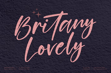 Britany Lovely Handwritten Font