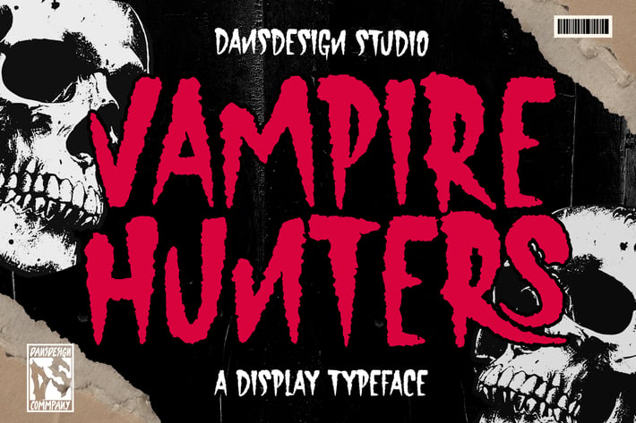 Vampire Hunters Horror Display Font