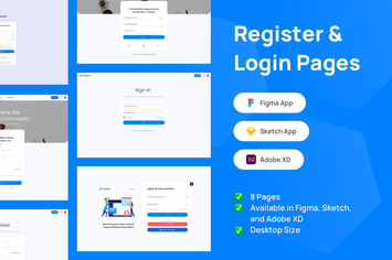Register and Login Pages Template