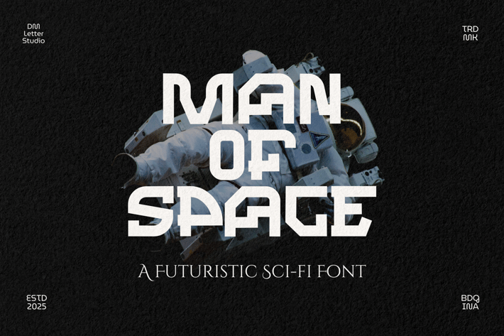 Man of Space - A Futuristic Sci-Fi Font