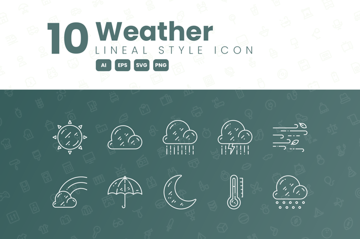 10 Weather Detailed Icon Collection