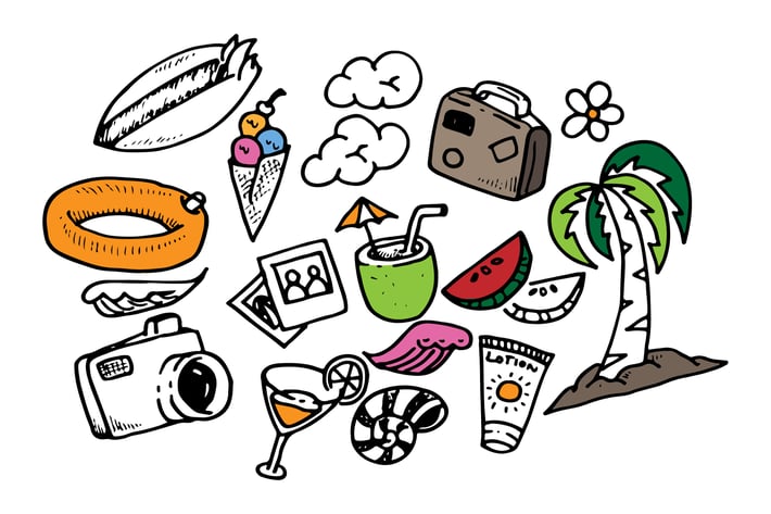 Tropical Doodles Collection