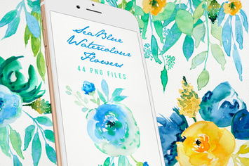 Sea Blue Flowers