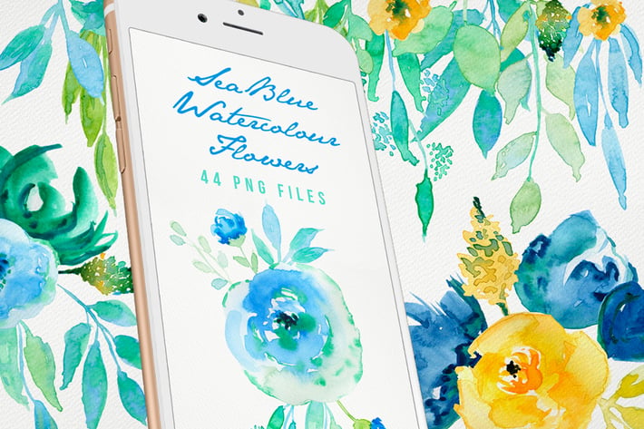 Sea Blue Flowers