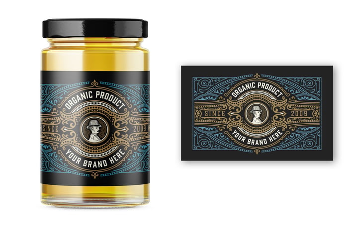 Vintage-Style Honey Label Layout