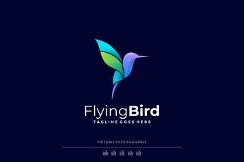 Flying Bird Gradient Logo
