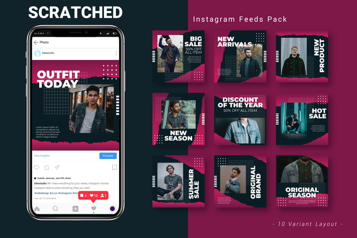Scracthed - Instagram Feed Pack