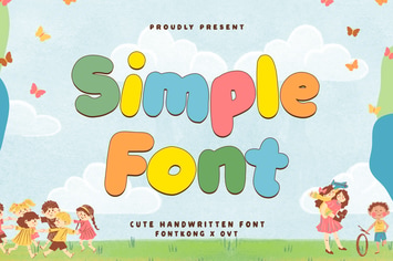 Simple Font - Cute Handwritten Font