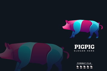 Pig Gradient Logo