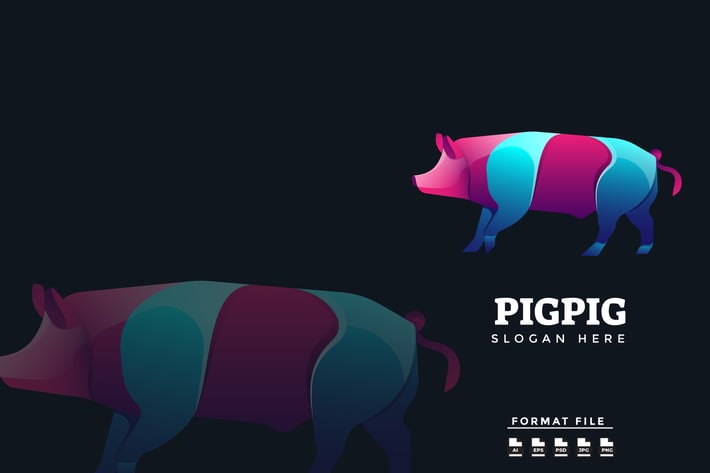 Pig Gradient Logo
