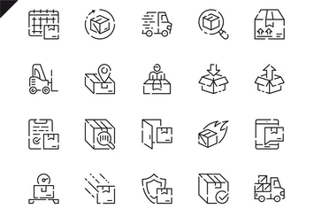 Simple Set Shipping Line Icons