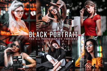 Black Tones Portrait Photoshop Actions