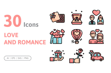 30 Love and Romance Icons