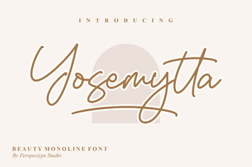 Yosemytta Monoline Font