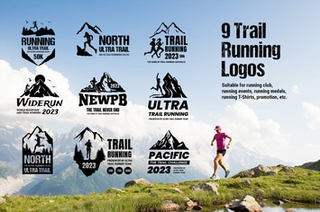 9 Trail Running Logos