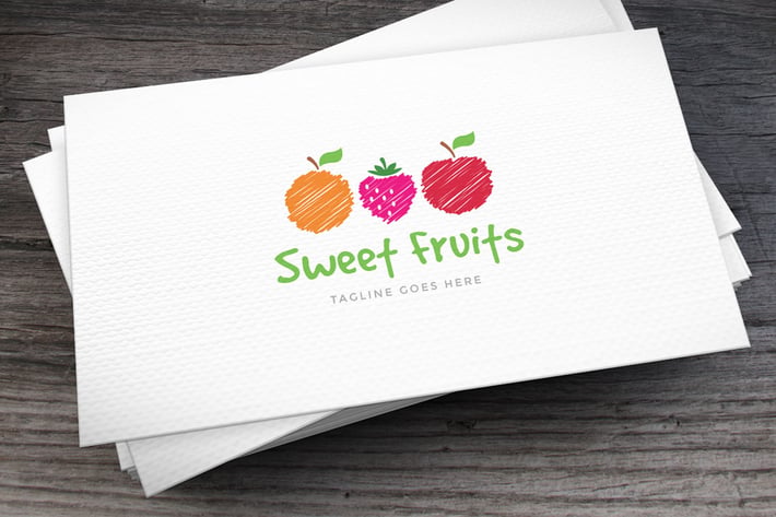 Sweet Fruits Logo Template