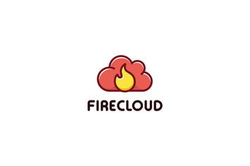 Fire Cloud - logo template