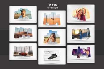 3D Photo Box Mockups Template