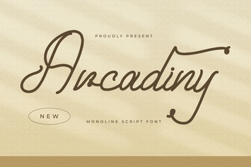 Arcadiny Monoline Script Font