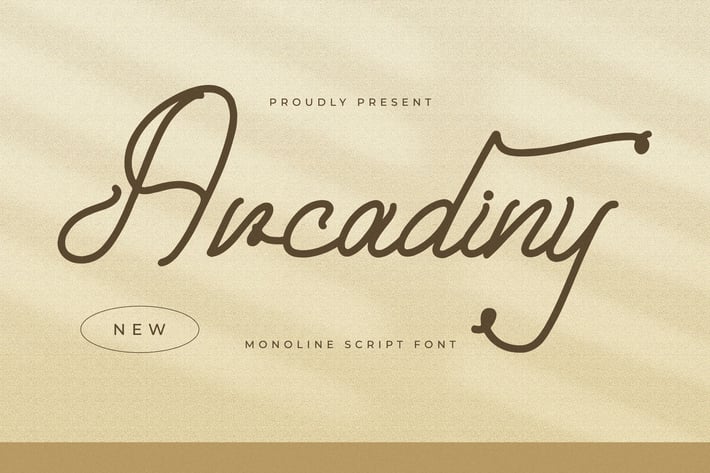 Arcadiny Monoline Script Font