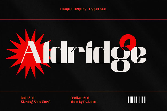 Unique Display Font - Aldridge 