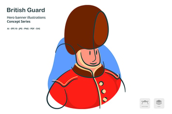 British Guard Vector Illustration