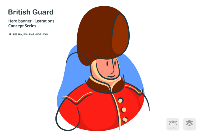British Guard Vector Illustration