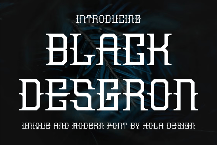 Black Desgron Font