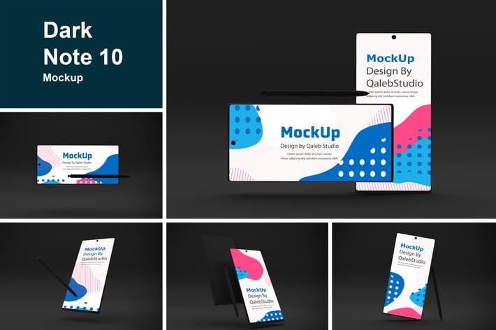 Dark Note 10 Mockup
