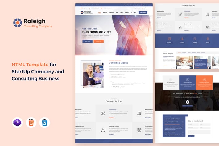 Infocus  - Business Consulting Service Template 