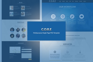 Core - Mulitpurpose One Page PSD Template